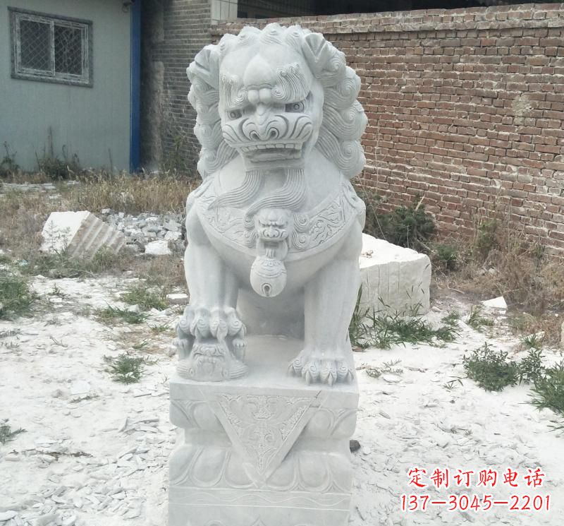 酒泉北京看门狮子石雕