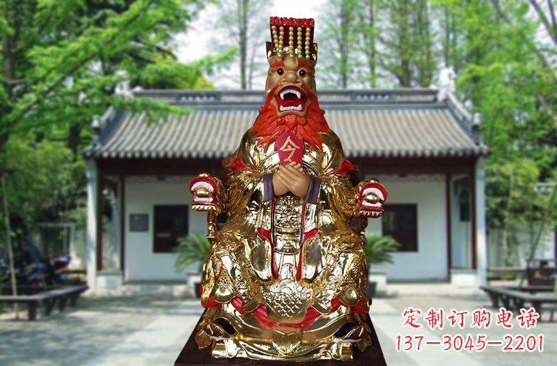 酒泉玻璃钢贴金龙王