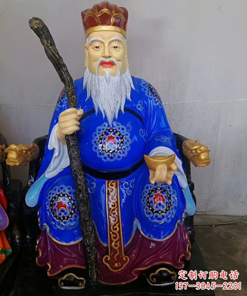 酒泉玻璃钢土地公土地婆神像