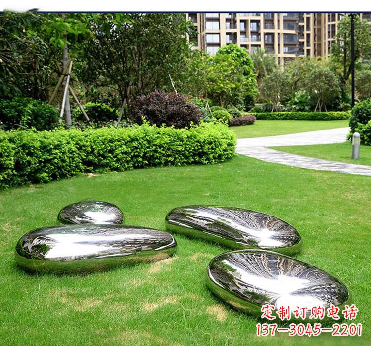 酒泉不锈钢鹅卵石镜面雕塑