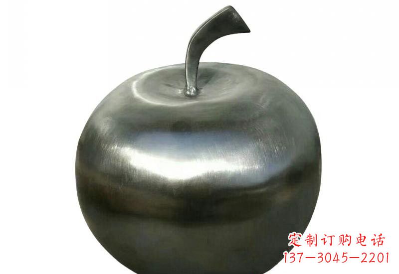 酒泉不锈钢公园苹果雕塑