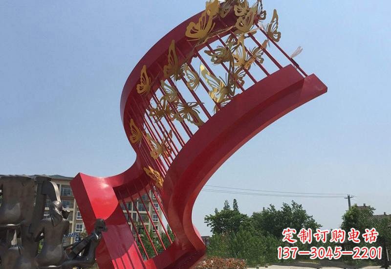 酒泉不锈钢蝴蝶灵动的艺术雕塑