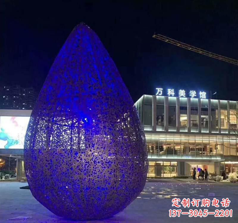 酒泉不锈钢广场水滴雕塑