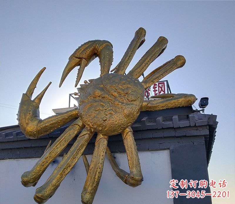酒泉不锈钢螃蟹雕塑