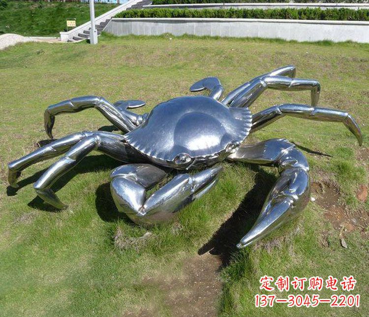 酒泉不锈钢螃蟹公园景观雕塑