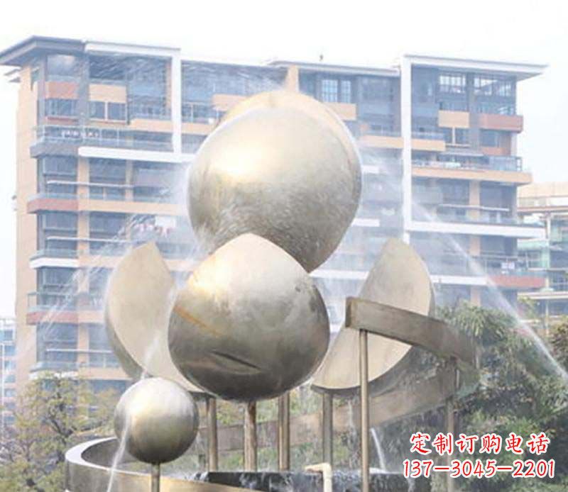 酒泉不锈钢喷泉雕塑1