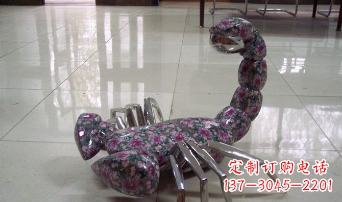 酒泉不锈钢蝎子雕塑精美的装饰品