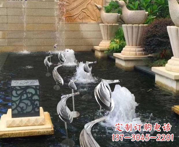 酒泉不锈钢鱼雕塑抽象动物雕塑