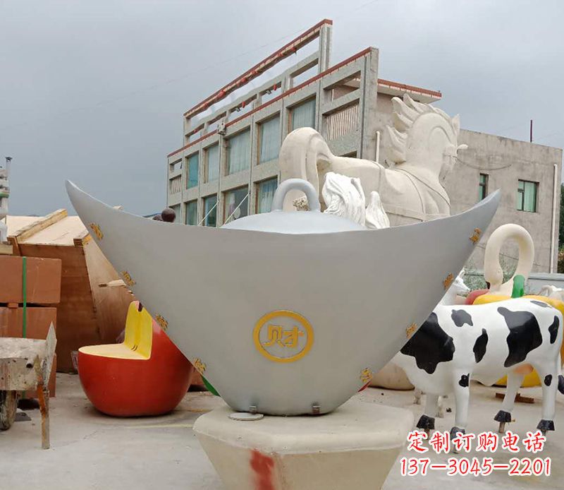 酒泉不锈钢元宝雕塑
