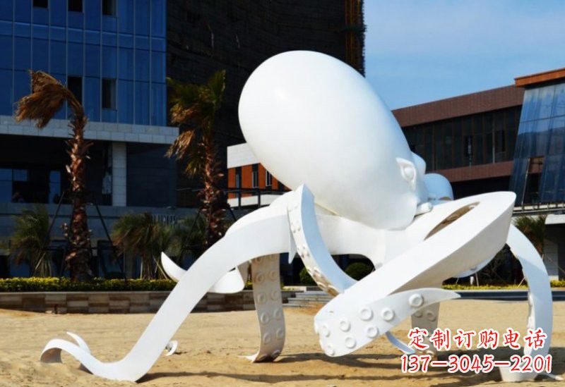 酒泉精美的不锈钢章鱼雕塑