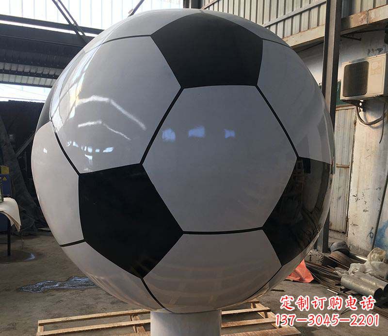 酒泉不锈钢足球雕塑精美的艺术品
