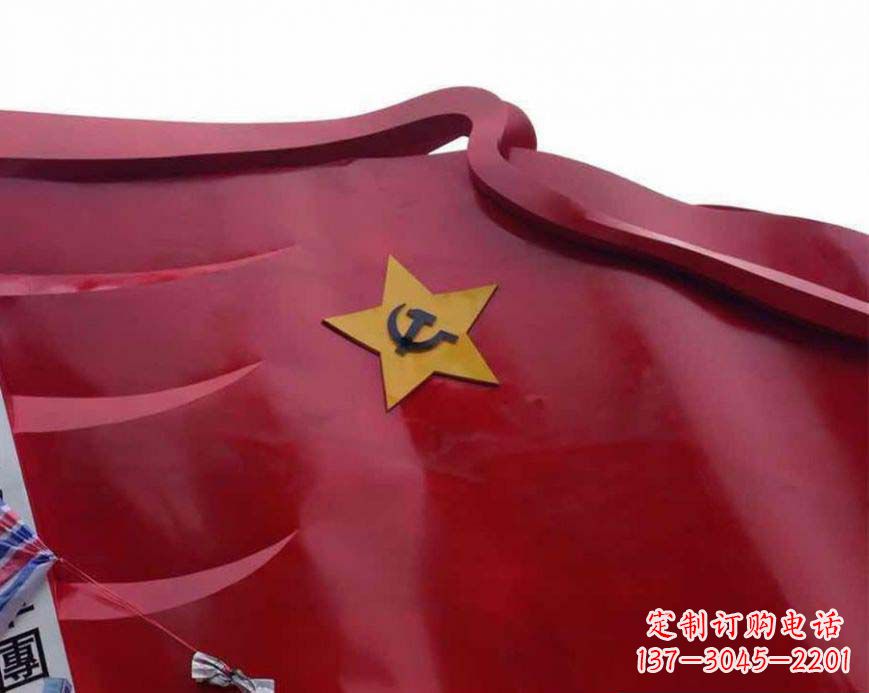 酒泉不锈钢党徽雕塑——传承红色基因