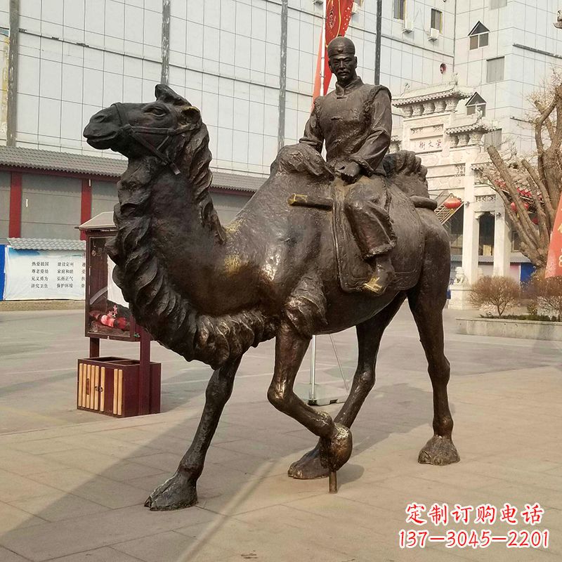 酒泉骆驼雕塑茶马古道上的精美艺术品