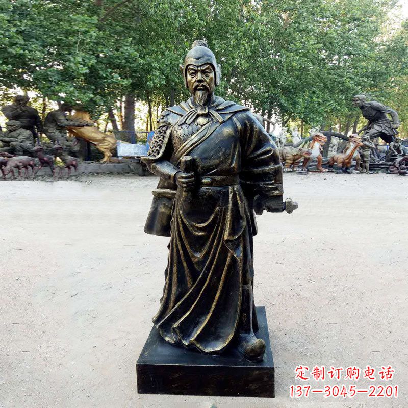 酒泉李靖--初唐著名人物仿铜雕塑像