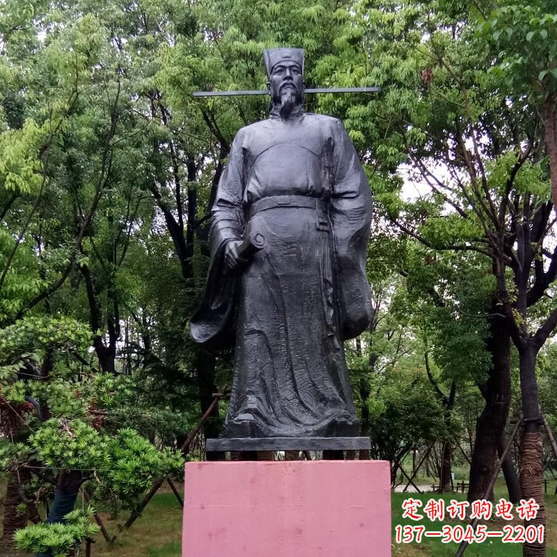 酒泉铜雕陶渊明——传承古代文学精髓