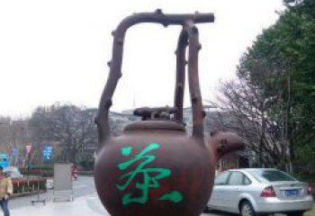 酒泉茶壶雕塑——展现艺术精妙