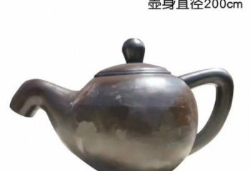 酒泉青铜茶壶雕塑——彰显传统文化的艺术精髓