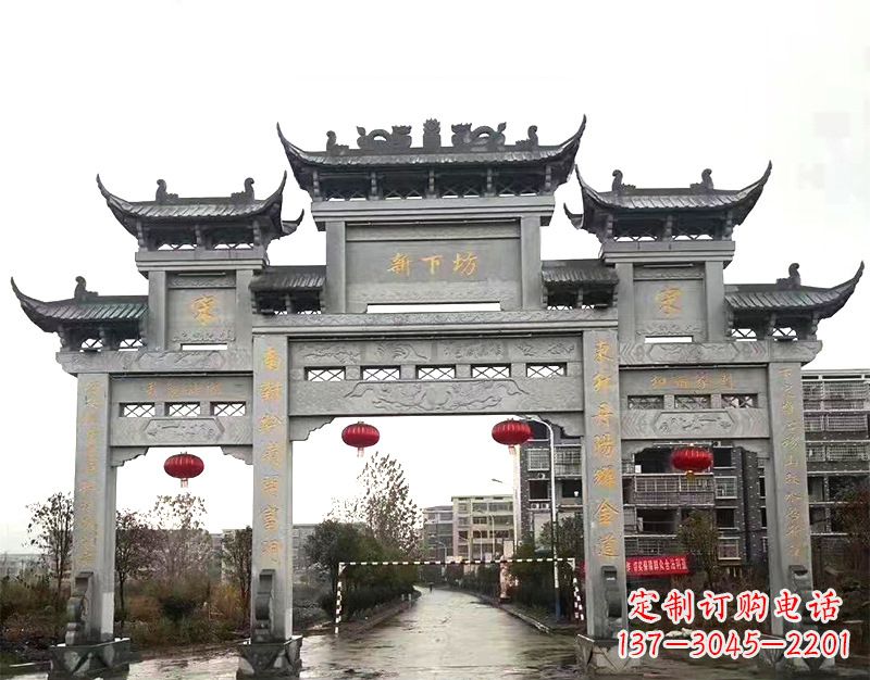 酒泉村庄石牌坊雕刻传统工艺的精美瑰宝