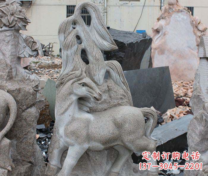 酒泉大理石动物马石雕