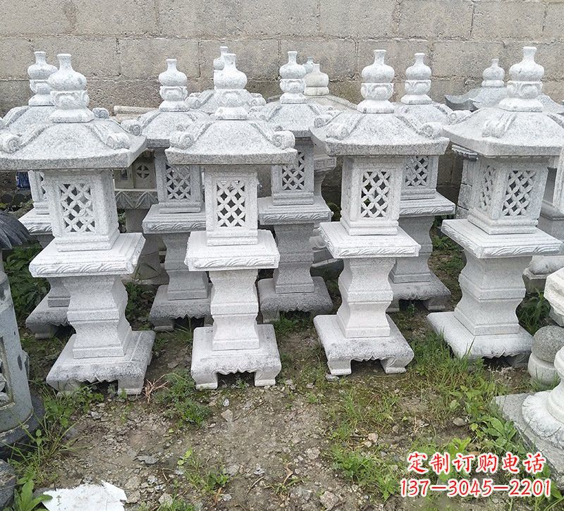 酒泉精美大理石石灯雕塑