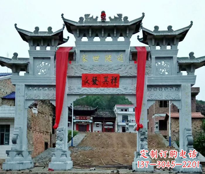 酒泉精美大理石牌坊雕塑