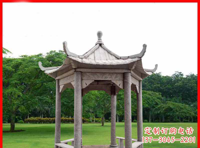 酒泉精致大理石凉亭雕塑