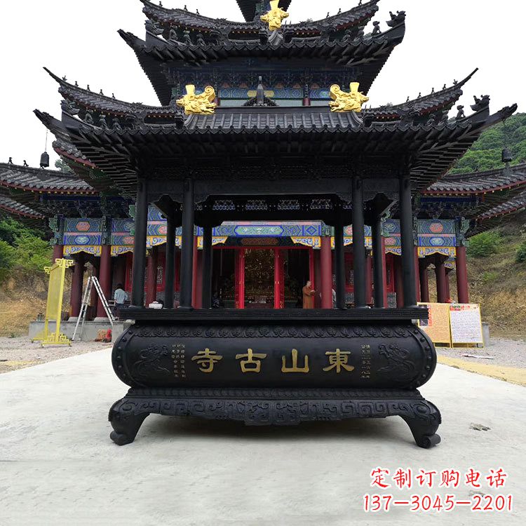 酒泉大型寺庙香炉雕塑