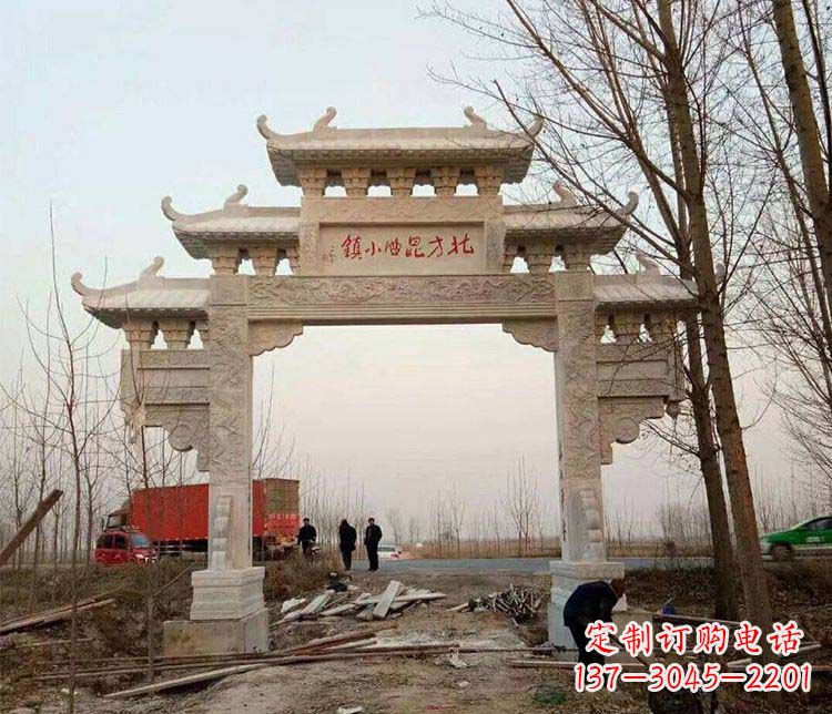 酒泉大理石牌坊石雕