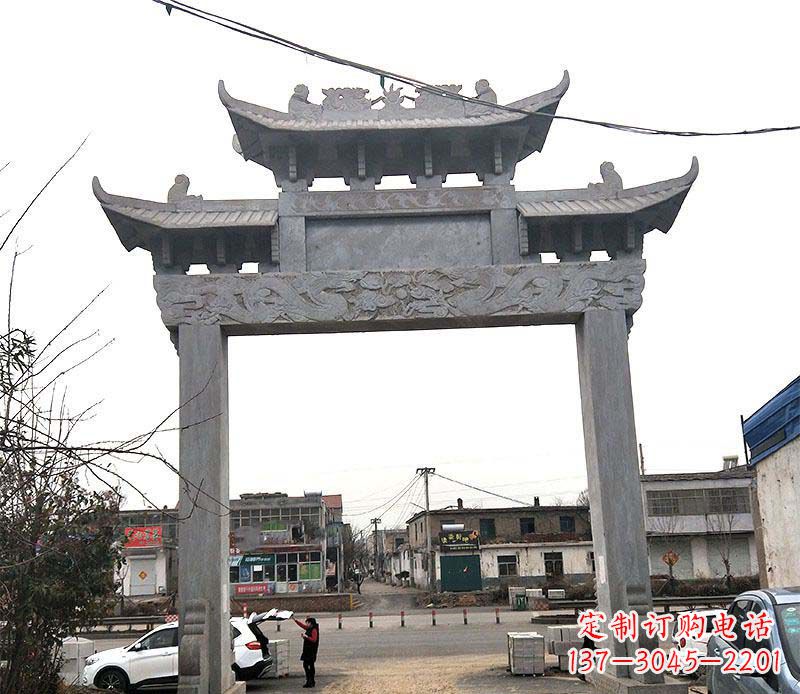 酒泉精美大理石牌坊石雕
