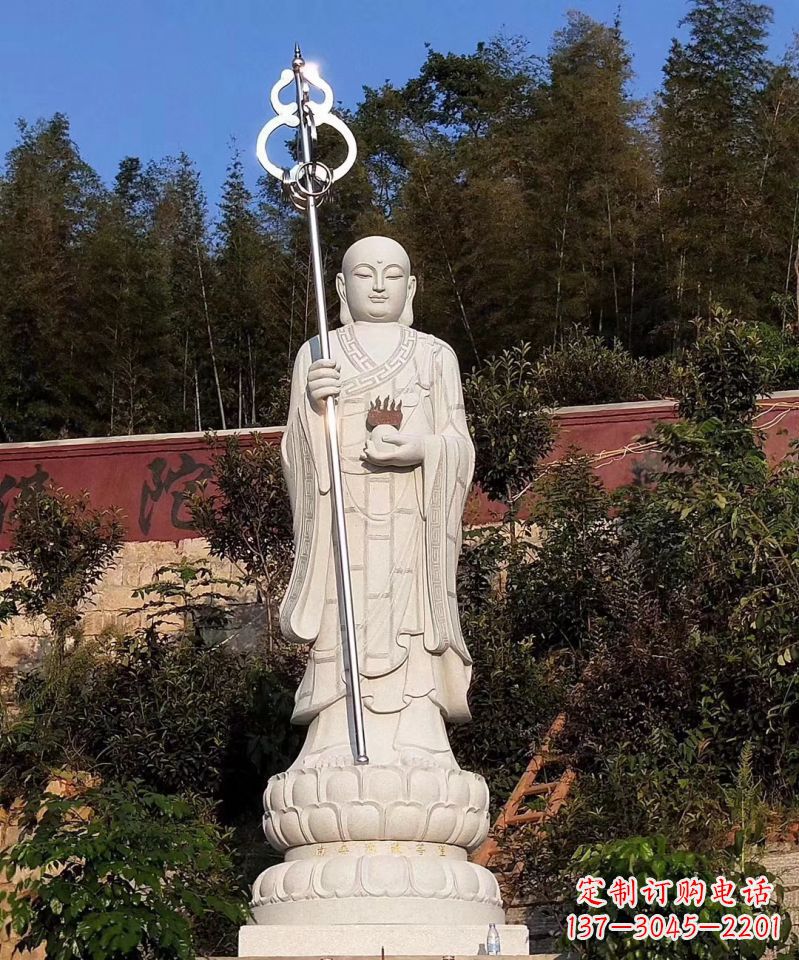 酒泉大型地藏王佛像石雕景观雕塑