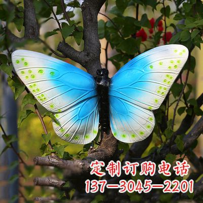 酒泉精致风韵,蓝白蝴蝶雕塑