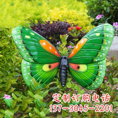 酒泉精致魅力的绿色蝴蝶雕塑