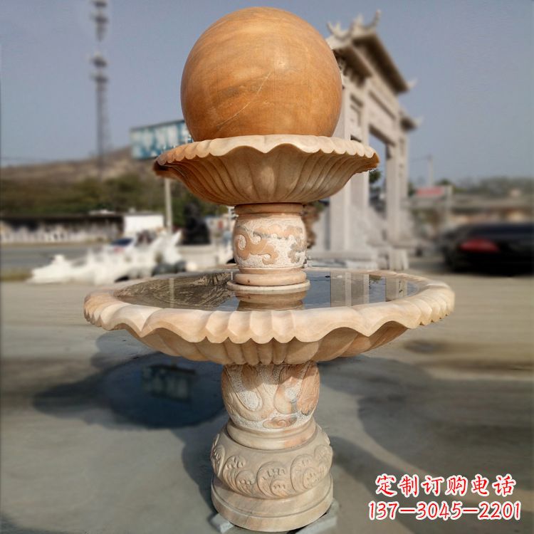 酒泉精致的风水球石雕塑