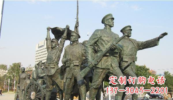 酒泉纪念革命先烈的战士雕塑