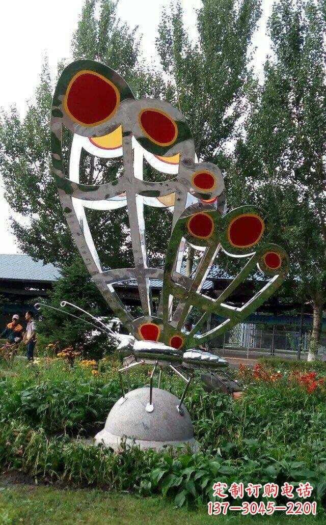 酒泉现代艺术不锈钢蝴蝶雕塑