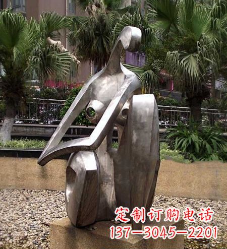 酒泉现代艺术风格的不锈钢女人雕塑
