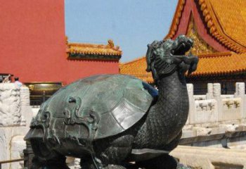 酒泉精美铜雕龙龟，给你公园独特色彩