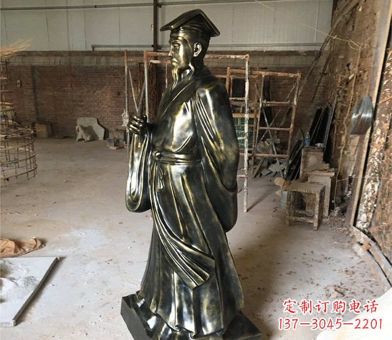 酒泉千古经典——代表古代艺术审美的王羲之雕塑