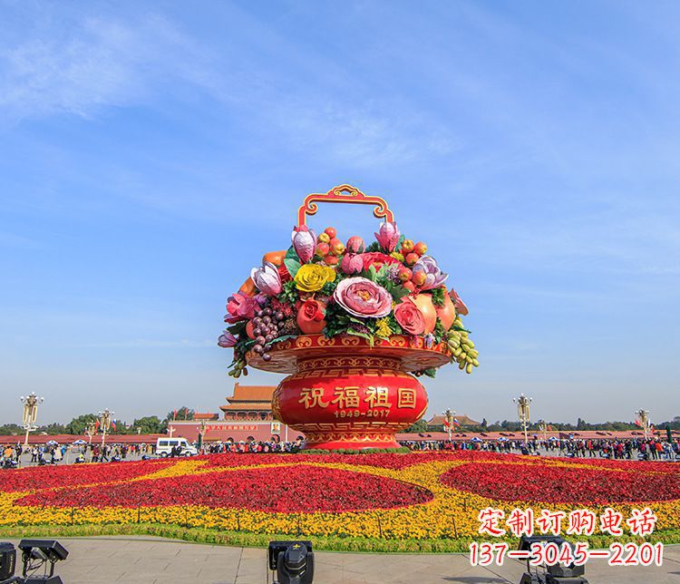 酒泉大型不锈钢花篮雕塑，艺术缔造美好景观