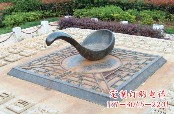 酒泉让公共空间饱满指引灵性的指南针雕塑