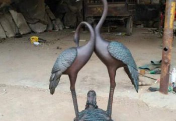 酒泉龙龟仙鹤铜雕——传承传统，增添福气