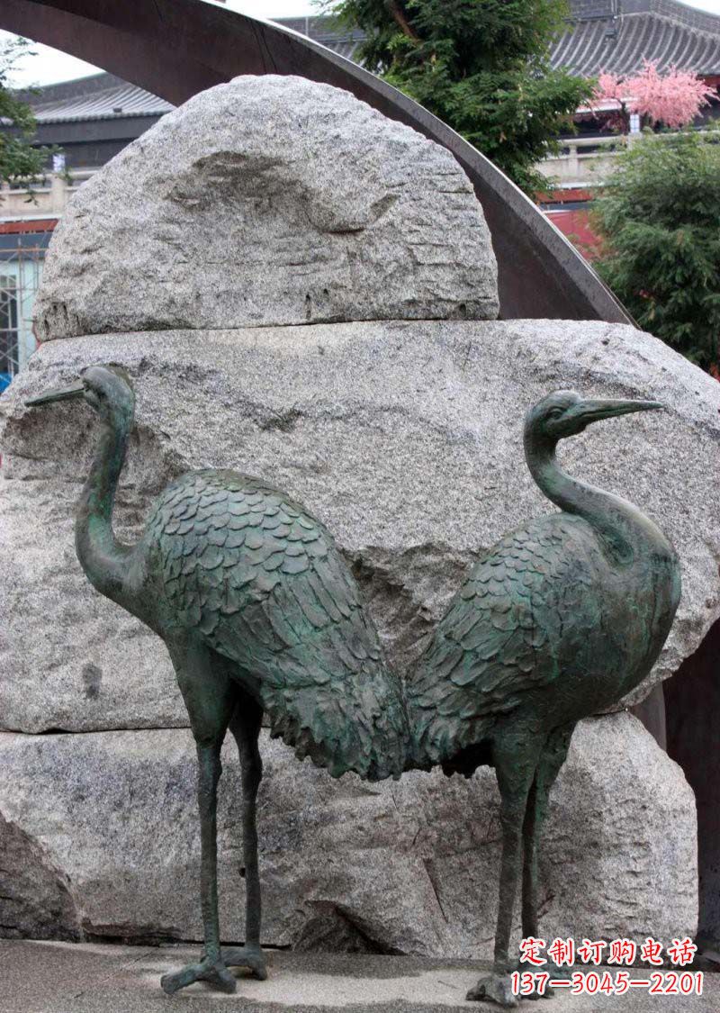 酒泉青铜仙鹤公园动物雕塑--令人叹为观止的完美艺术品