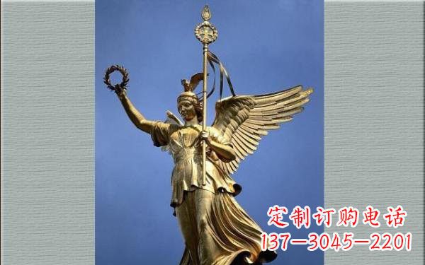 酒泉优雅的胜利女神铜雕