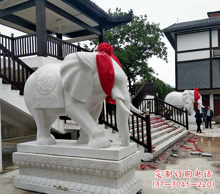 酒泉迎接观音祝福的精美大象观音栏杆