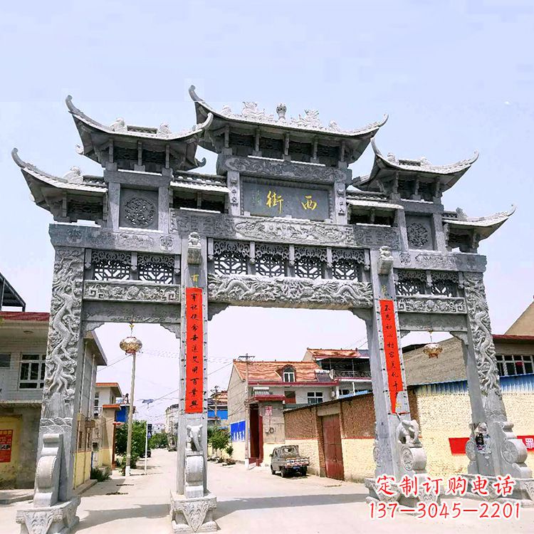 酒泉[经典领航，高品质石雕牌坊雕塑]