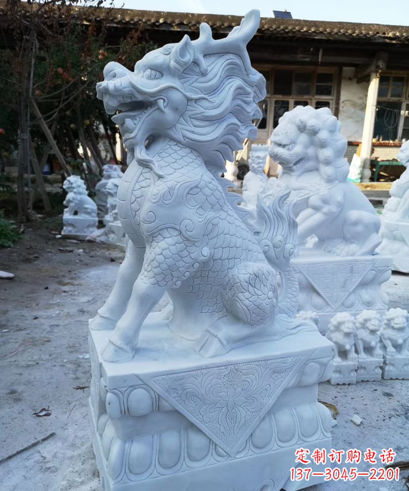 酒泉石雕镇宅麒麟动物雕塑