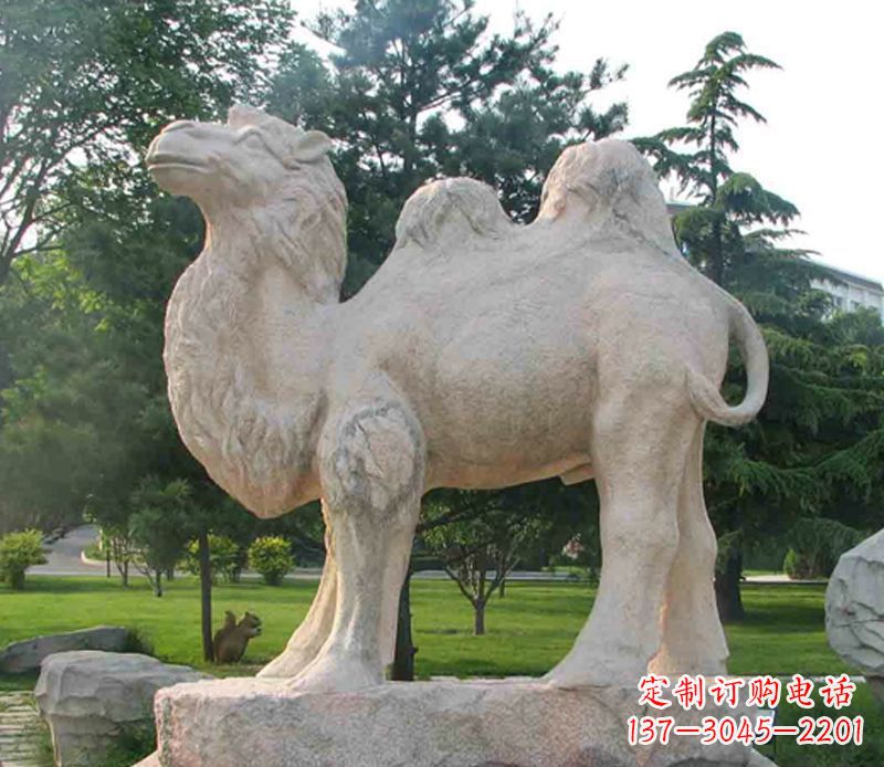 酒泉石头骆驼雕塑