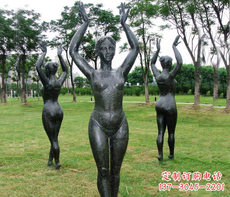 酒泉跳芭蕾舞的女孩铜雕