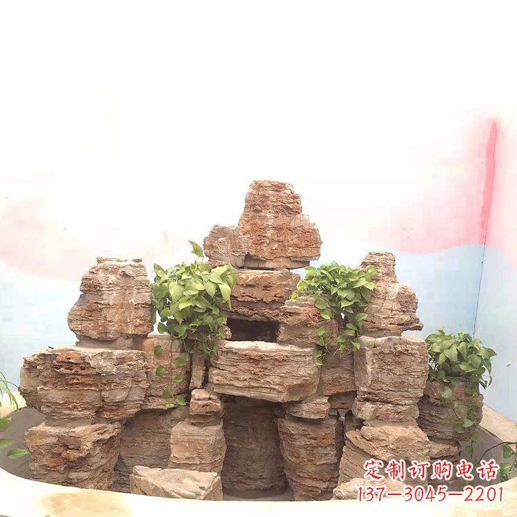 酒泉庭院园林假山鱼池
