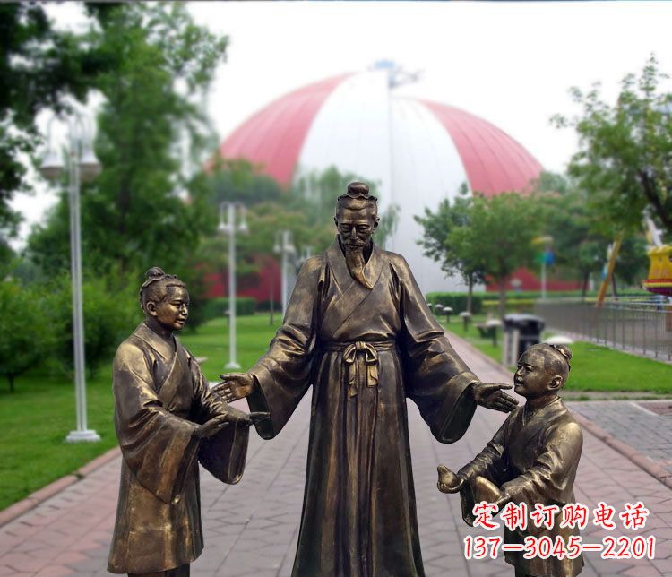 酒泉铜雕园林孔融让梨